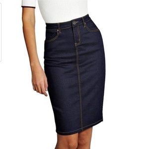 Zara Dark Denim pencil skirt